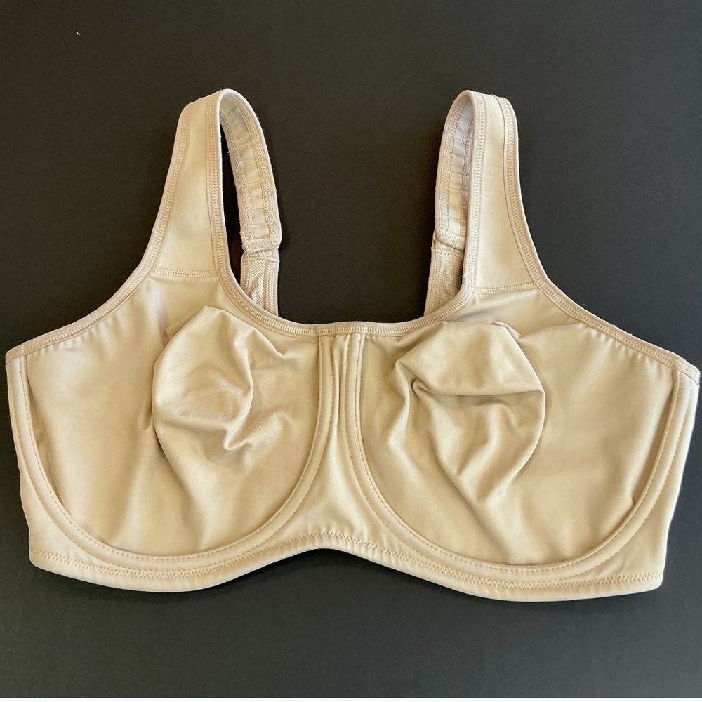 Wacoal 40DD Simone Sport Underwire Bra Exercise S#855170 Nude Beige Tan EUC